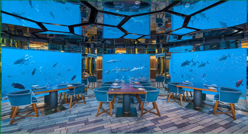 Underwater restaurants in Maldives