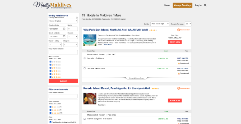 Madlymaldives Website