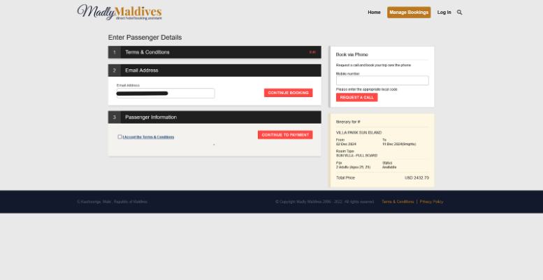 Madlymaldives website