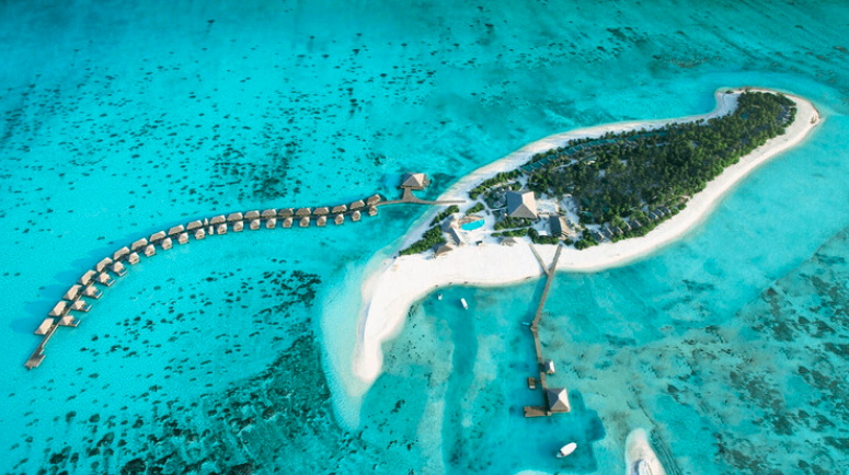 A view of Cocoon Maldives from above. Photo Credit: Destination2 via Google Images